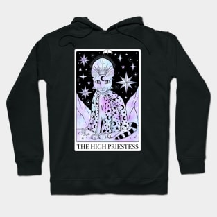 The High Priestess Tarot Card As A Cat Coloured Hoodie